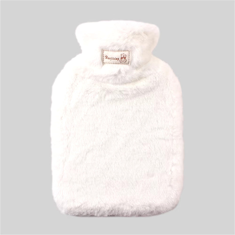 Beige fur water bottle