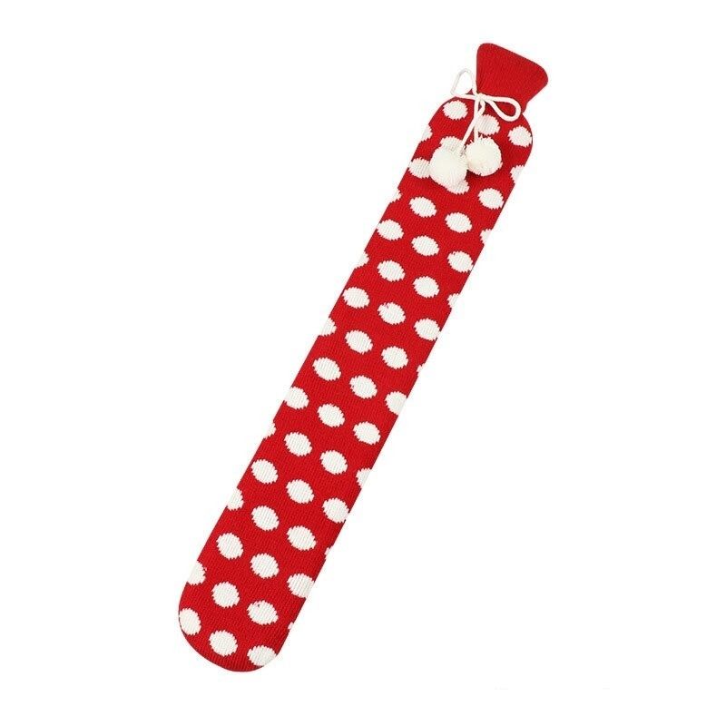 Red long weight hot water bottle