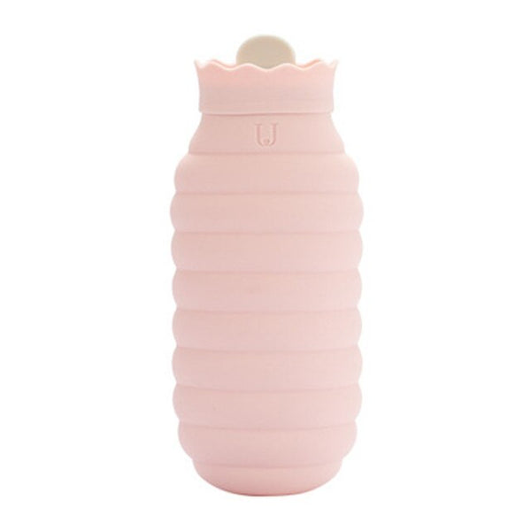 Pink striped microwave hot water bottle