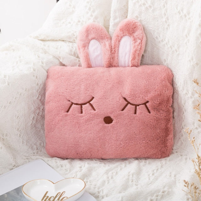 Pink rabbit electric hot water bottle