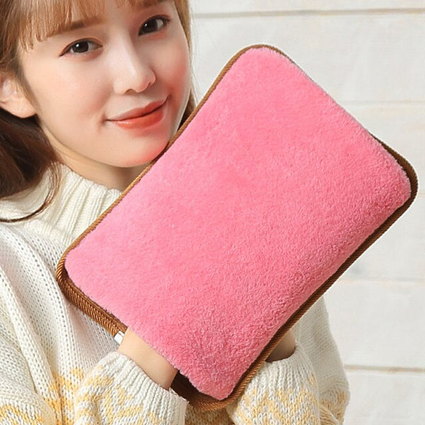 Pink electric hot water bottle